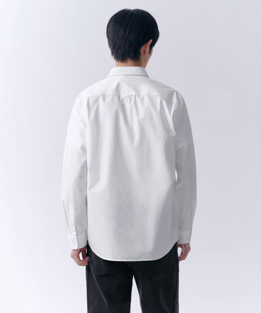 MUSINSA STANDARD Basic Washed Poplin Shirt [White]
