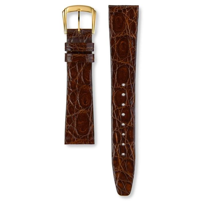 Seiko Watch Seiko Wristwatch Genuine Band Side Crocodile Cut-off 17mm Lug Width, 14mm Buckle Width, Dark Brown DA62 Men's, Russet Brown