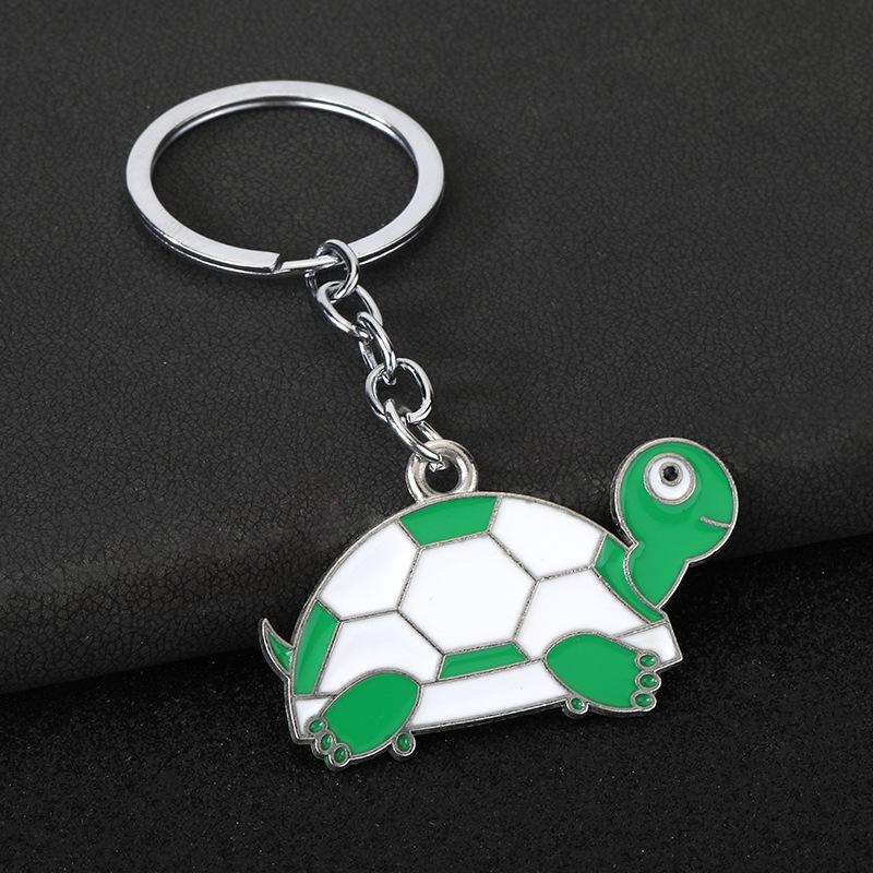 Cute Cartoon Turtle Enamel Keychains Bright Color Design Sturdy Metal Ring For Bag Decor Key Storage Gifts For Turtle Fans