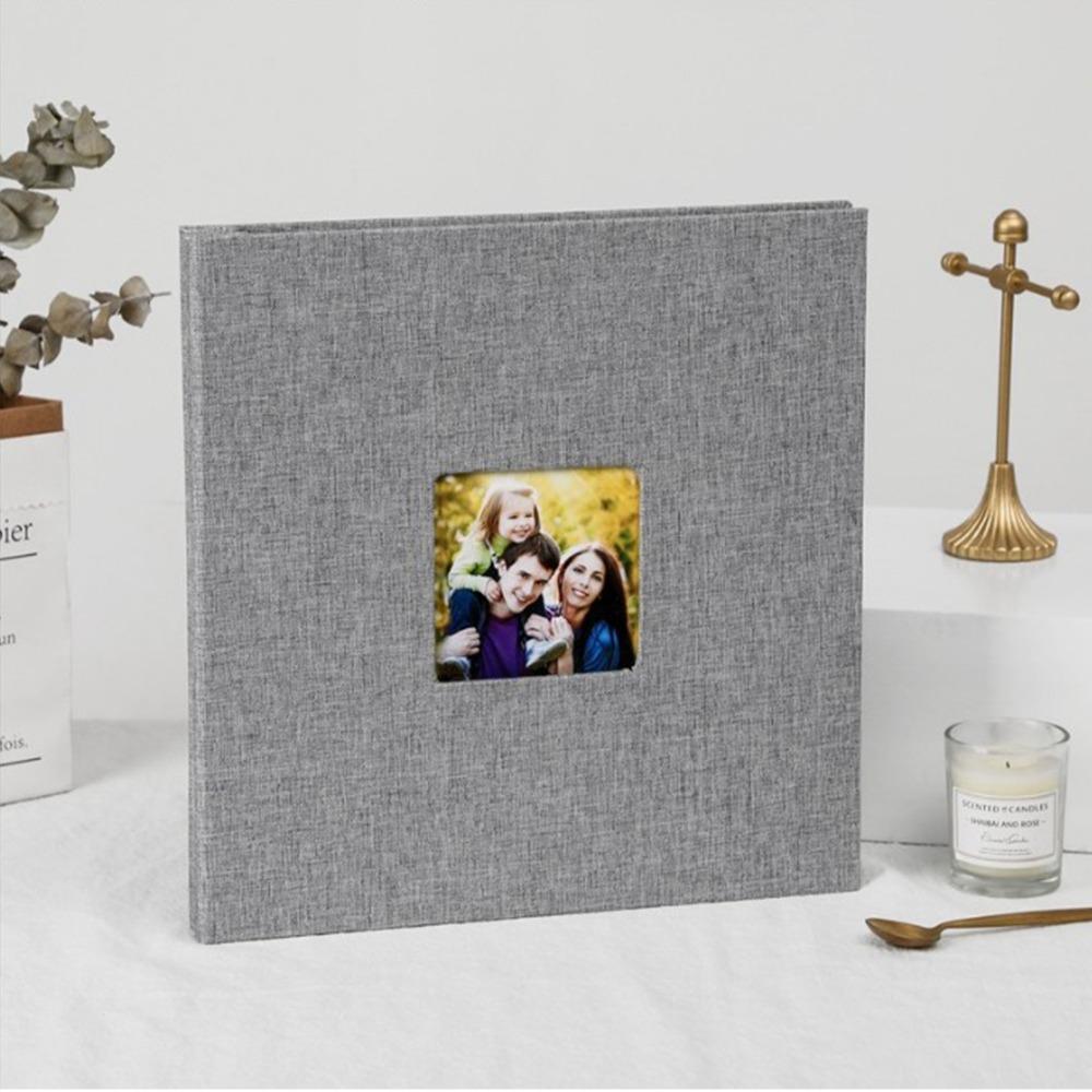 9.06x9.84in Self Adhesive Photo Album Grey Memory Book Album DIY Scrapbook Album  For Baby