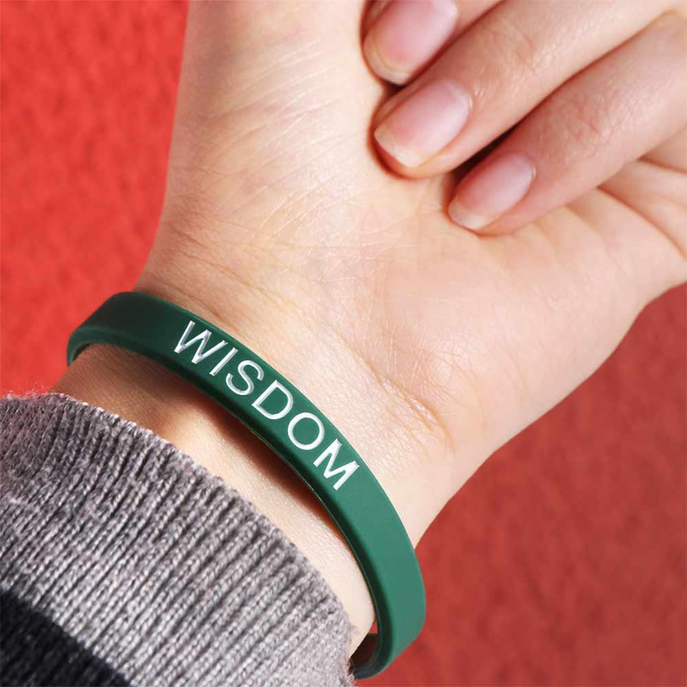 Printed Fun Motivational Wristbands Lettering Sports Bracelets  Kids Gift