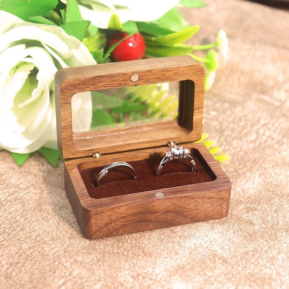Rectangular Ring Storage Box Retro Lover Ring Display Box New Jewelry Box Love Gift