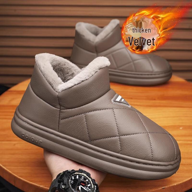 Мужские водонепроницаемые теплые зимние ботинки ANZUEN 45