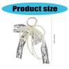 Stylish Imitation Pearls Beaded Bowknot Shaped Keychain Bag Ornament Butterfly Knot Jewelry for Purses and Accessories