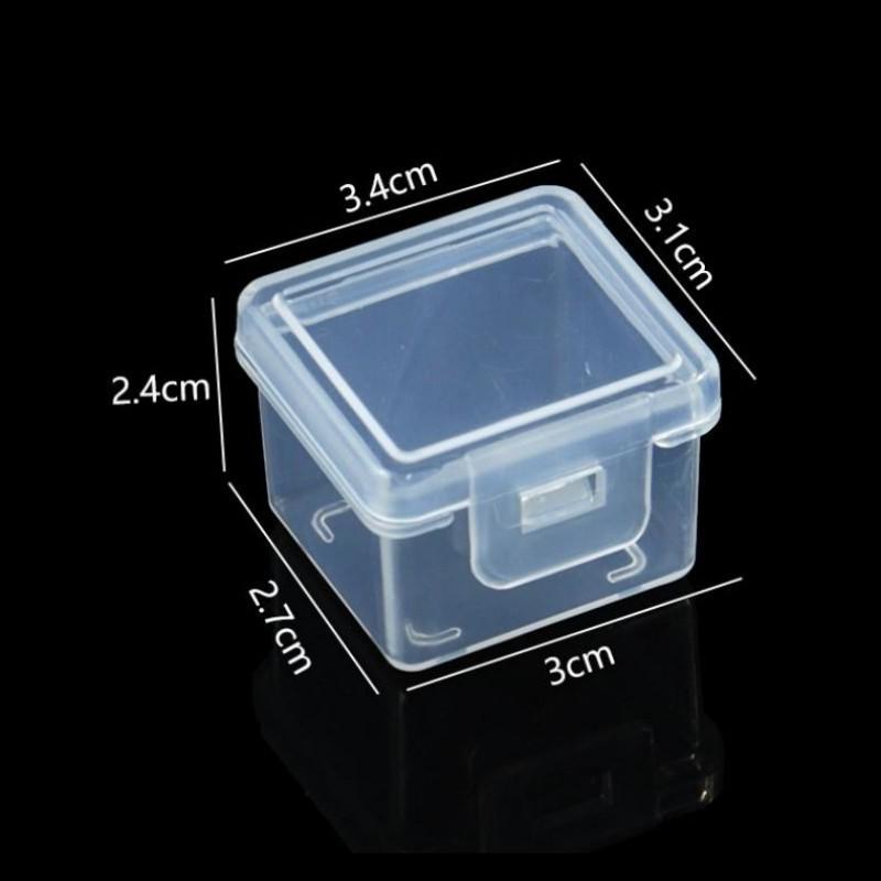 Mini Scatola Trasparente in Plastica con Coperchio per Tappi per le Orecchie, Gioielli, Ami da Pesca e Componenti - Organizer a Scomparto Singolo