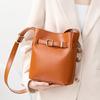 Retro Leather Women'S Shoulder Bag, Premium Bucket Bag, Retro First-Layer Cowhide Messenger Bag, Women'S Shoulder Messenger Bag