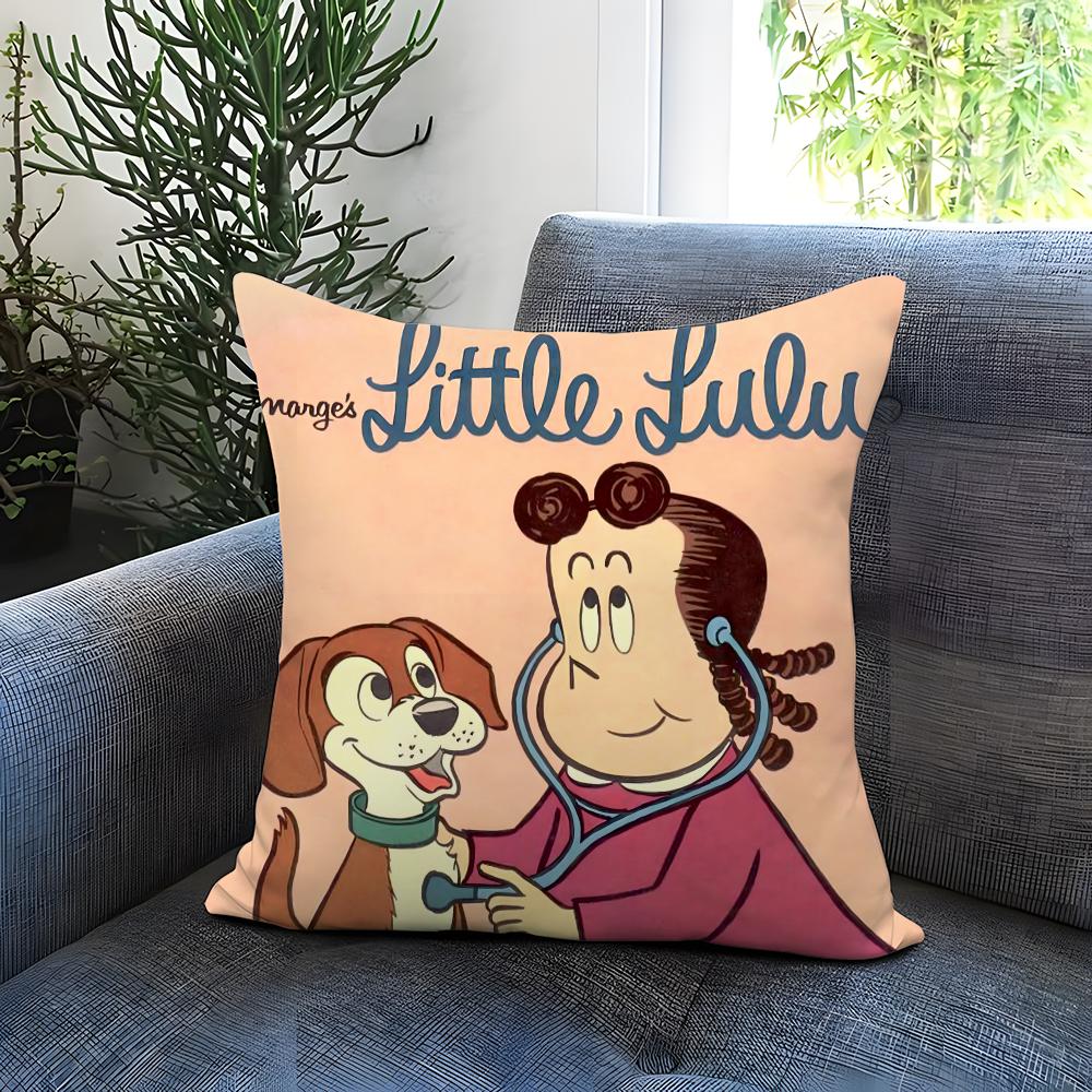 The Little L-Lulu Show Cushion Cover Comfortable Reversible Pillow Cover Ideal for Car Sofa Bedroom & Beyond