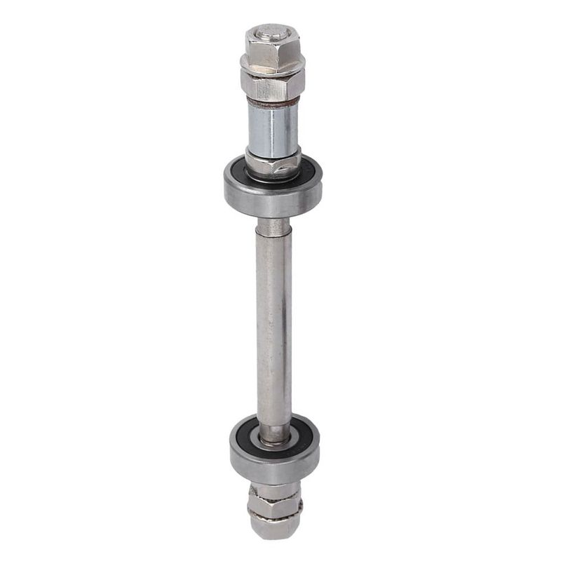 Durable Length 140mm 180mm Bike Wheel Hub Axle 6000 Bearing Sliver Solid Shaft Lever Metal Front Rear Hub Axle Bike Repair