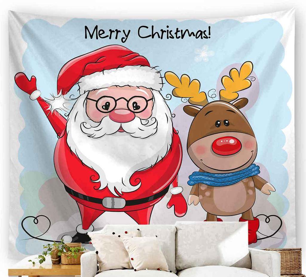Cross-border Hanging Cloth Foreign Trade Amazon Christmas Printed Tapestry