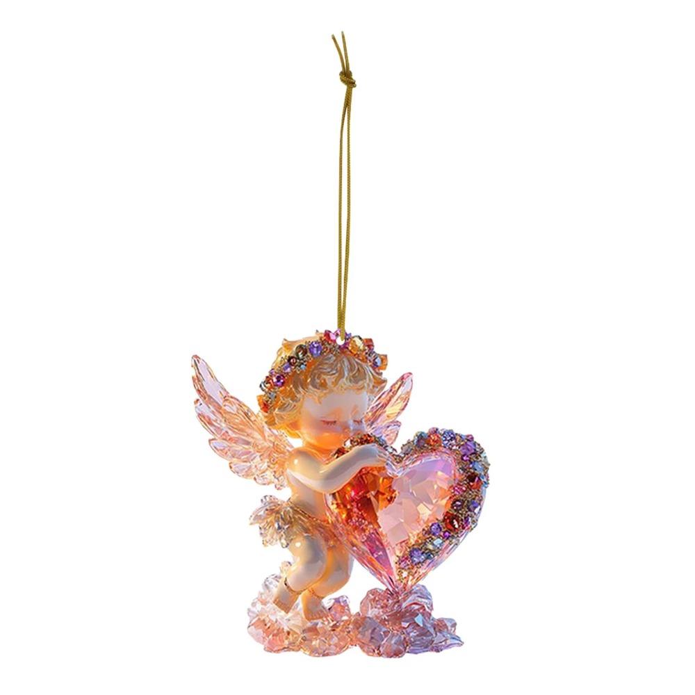 New 2D Acrylic Elf Angel Hanging Flat Love Diamond Valentine's Day Pendant Pendant Decoration Rearview Mirrors