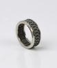 Address669 Interior Pattern Silver Ring #8