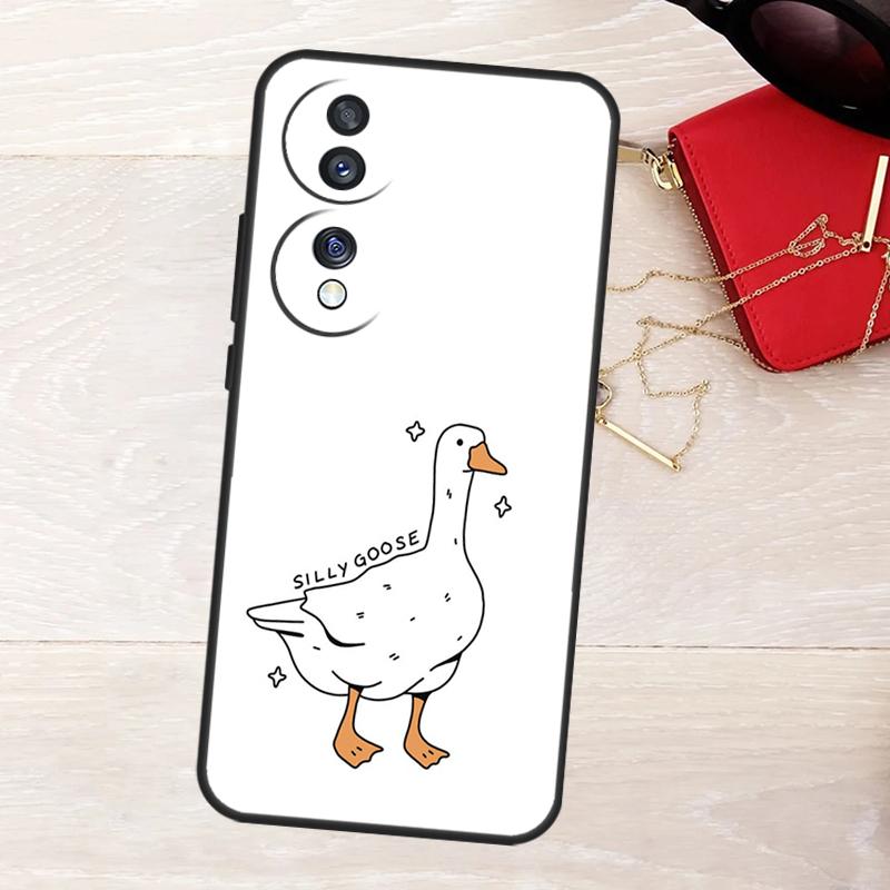 Cartoon Cute Goose Duck Case For Honor 400 Pro 200 Lite 50 70 90 X9a X9b X9c X9d X8a X8b X8c Magic 5 6 7 8 Pro Cover