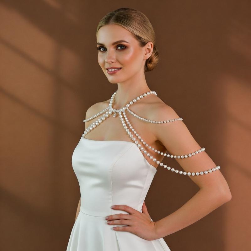 Elegancki Łańcuch na Ramię i Ciało z Żywicznych Pereł Dla Kobiet Idealny na Wesela Imprezy Plażowe I Codzienne Ubrania