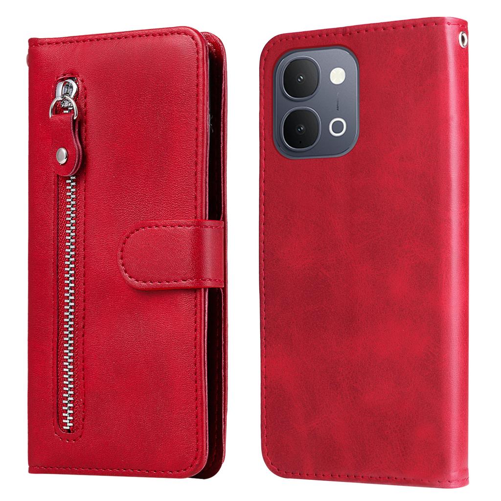 Portemonnaie-Hülle für vivo - Leder/PU, Rot