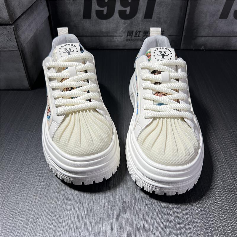 Shoes casual shoes light and comfortable soft sole leather surface breathable shell head board shoes dl