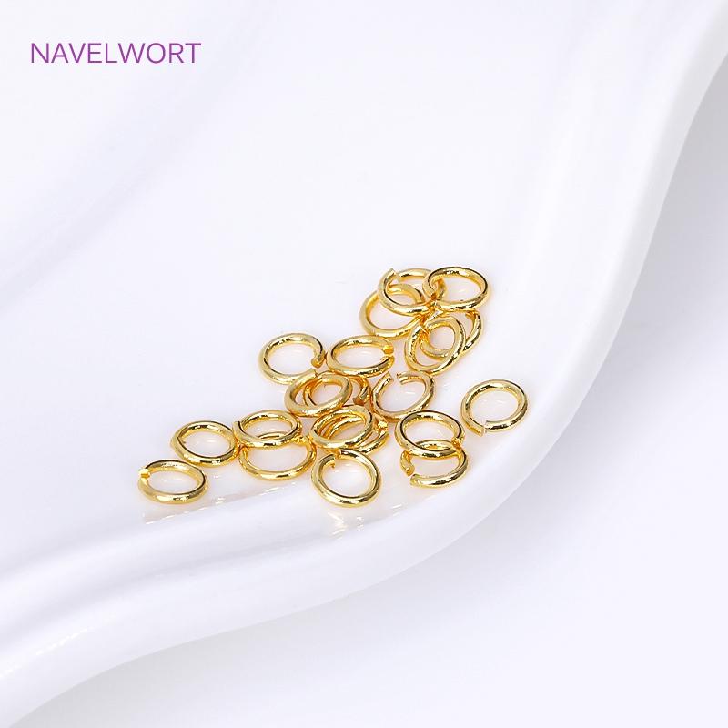 Brass 18K Gold Plated Lobster Clasp Split Rings Calotte Crimp Bead Tip Knot Cover DIY Jewelry Making Supplies Wholesale