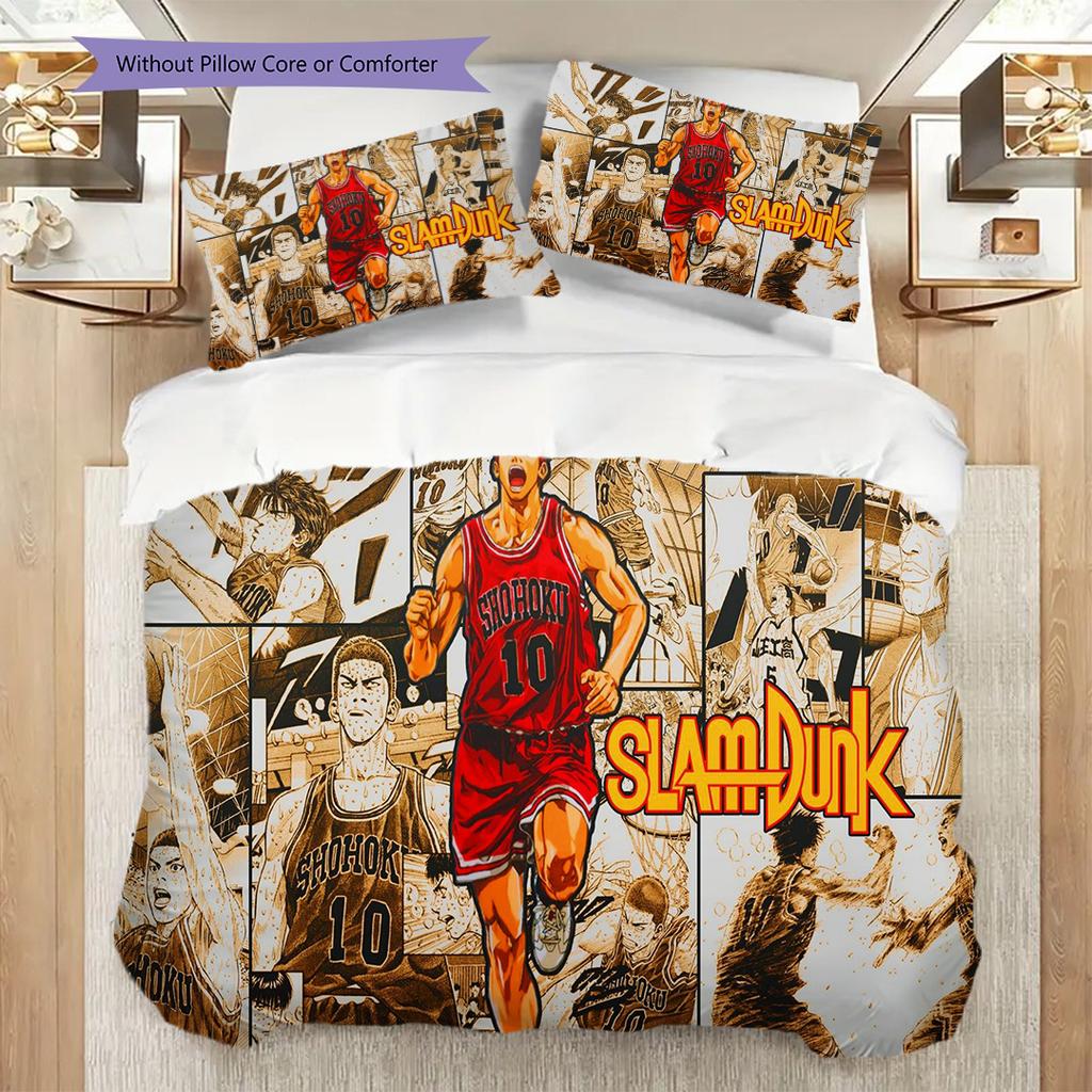 Slam Dunk Basketball Set Threepiece Set 1 Duvet Cover 2 Pillowcase Without Core Christmas Birthday Gift Soft And Comfortable Bedding Set