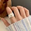 Trendy Geometric Patchwork Hollow Ring for Women – Exquisite, Adjustable, and Creative Design