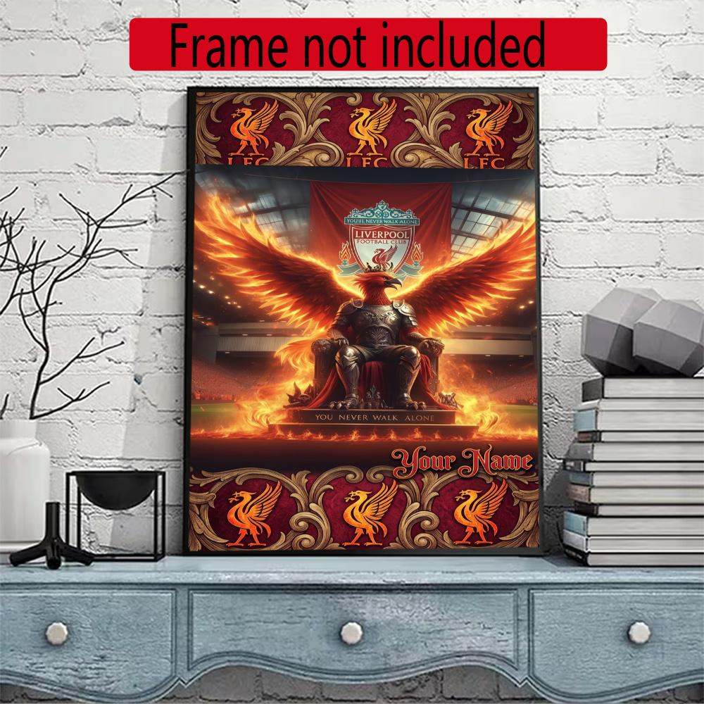 Liverpool Fc Customize Your Name Diamond Painting Round Diamond Rhinestones Mosaic Diamond Embroidery Wall Paintings Rhinestones Gift Frameless