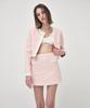 ETMON Piping Pocket Tweed Mini Skirt, Pink