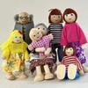 Doll Houses People 8 Family Figures Wooden Dolls Realistic Design Poseable Puppets for Imaginative Play Educational