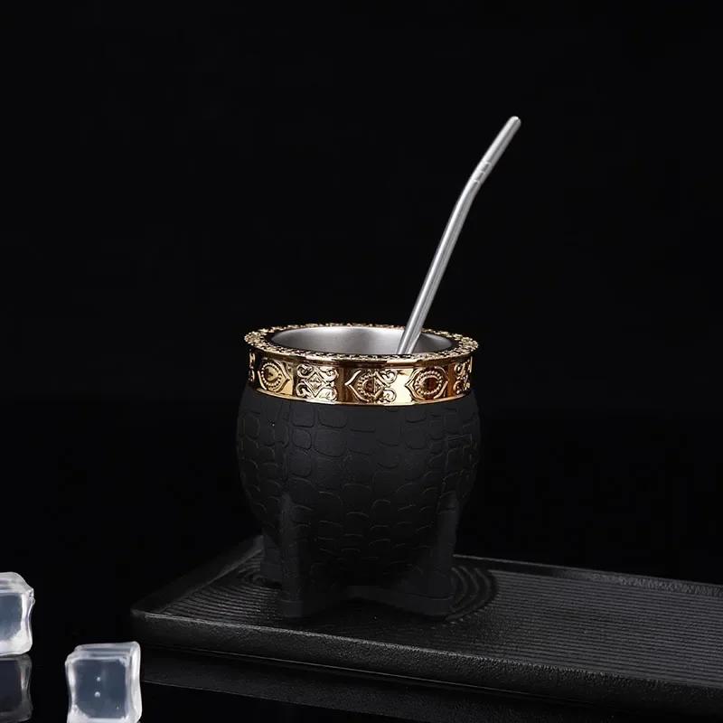1PC Tazas Tazas Para Café Stainless Steel Double Wall Cup 200ml Insulated Tumbler Yerba Mate Tea Coffee Beer Drinking Mug Double