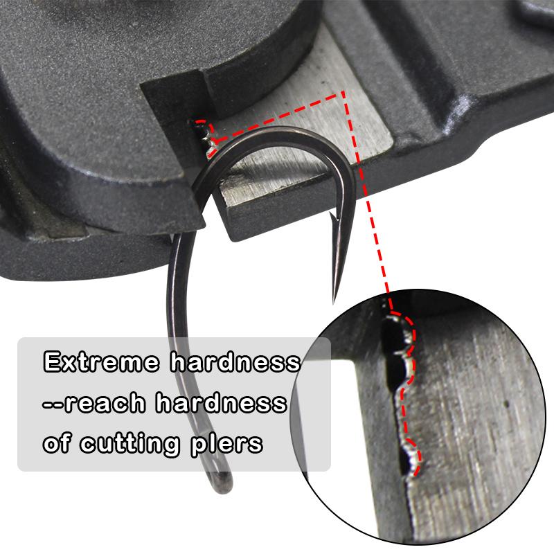 10x Karpfenangeln Ösenhaken Gerade Nadelspitze PTFE-Beschichtung Mikro Widerhaken Kohlenstoffstahl Angelhaken Tackle