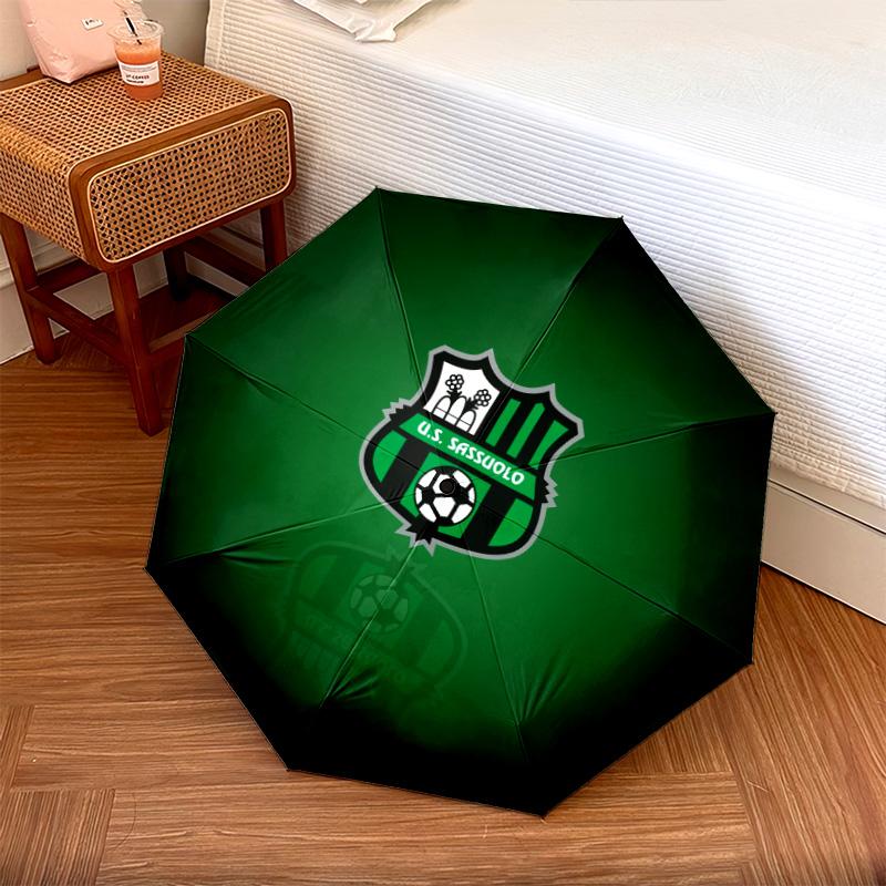 US Sassuolo Calcio pattern, automatic folding umbrella, portable and foldable design, 8 ribs, a Christmas or birthday gift.