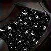 4pcs Universal Star And Moon Printed Car Floor Mats, Non-Slip Automotive Accessories, Women Decoration, for Van