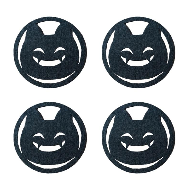 4Pack Halloween Placemats Coaster Pumpkins Table Halloween Placemat Drink Mat