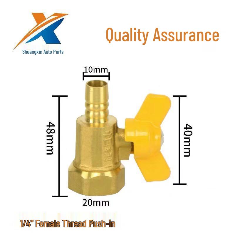 Gas-Kugelhahn aus reinem Kupfer mit Flügelgriff und verdicktem Wasserhahn für Wasserauslass und Sprinkler.