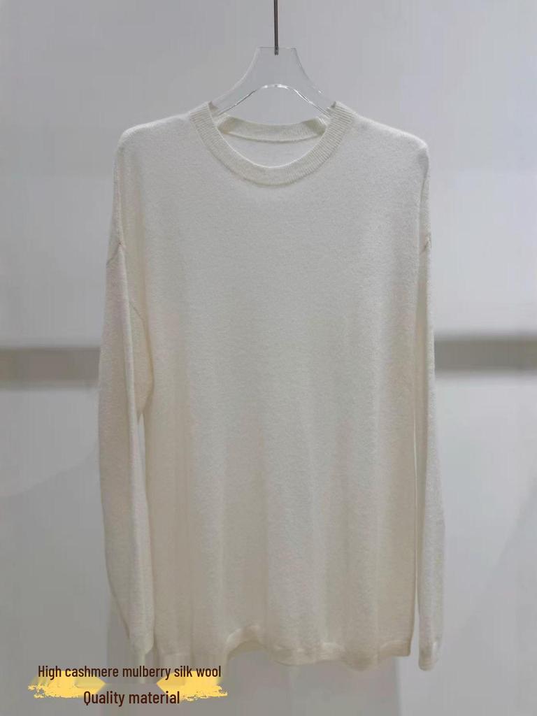 ROW Minimalist Cashmere Soft Knitted Sweater - 2025 Autumn/Winter Women's Versatile Base Layer