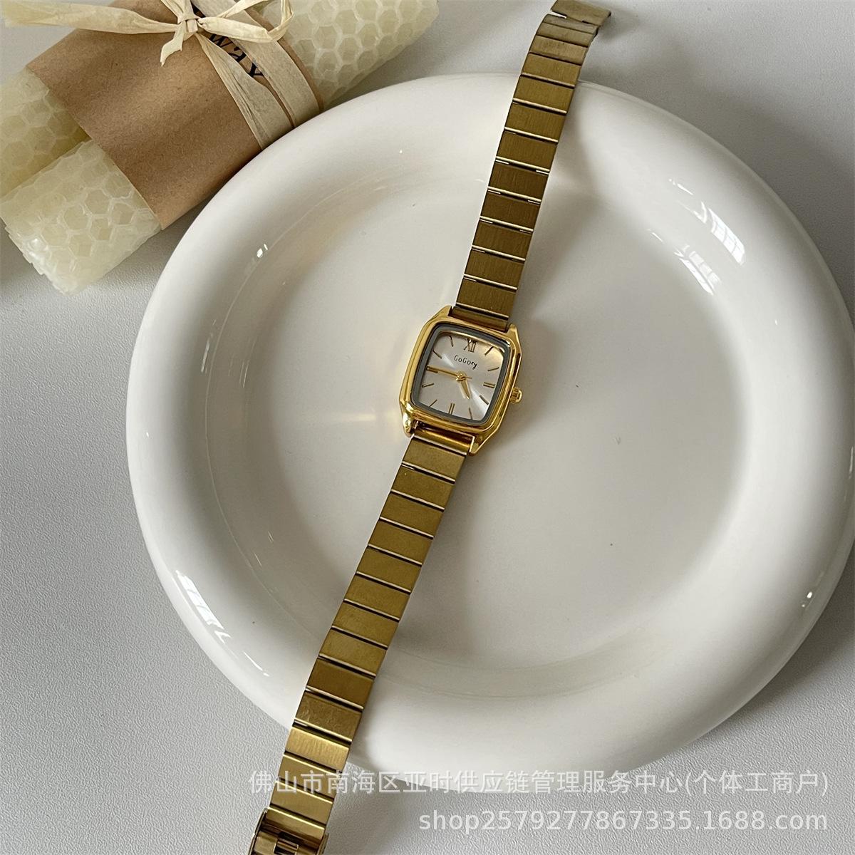 Gogoey Medieval Temperament Women S Watch Niche High Value Light Luxury Quartz Watch Women Versatile Simple Style