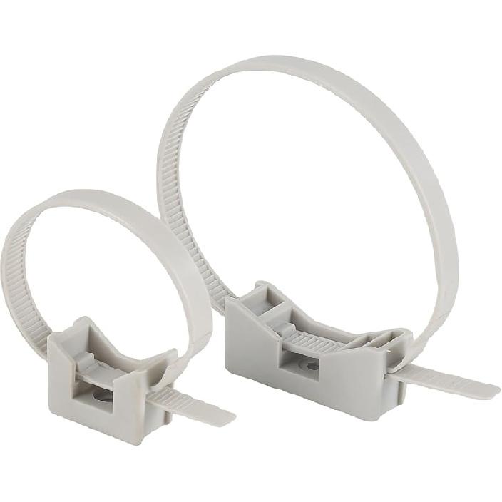 

7 Pipe Fixing Clamp Bracket Wall,Saddle Mounting Zip Tie,Mountable Head Cable Ties,Pipe Hanger,For Rigid Insulating Tubes(Pack Of 50 Pcs) 7.6mm*180mm-130 Lbs