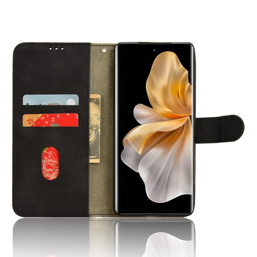 

For vivo V30 5G/V30 Pro 5G Leather Case Skin-touch Flip Stand Wallet Phone Cover Black
