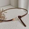 Black And Stylish Brown Pu Waist Belts For Women Complementing Dresses Tops And