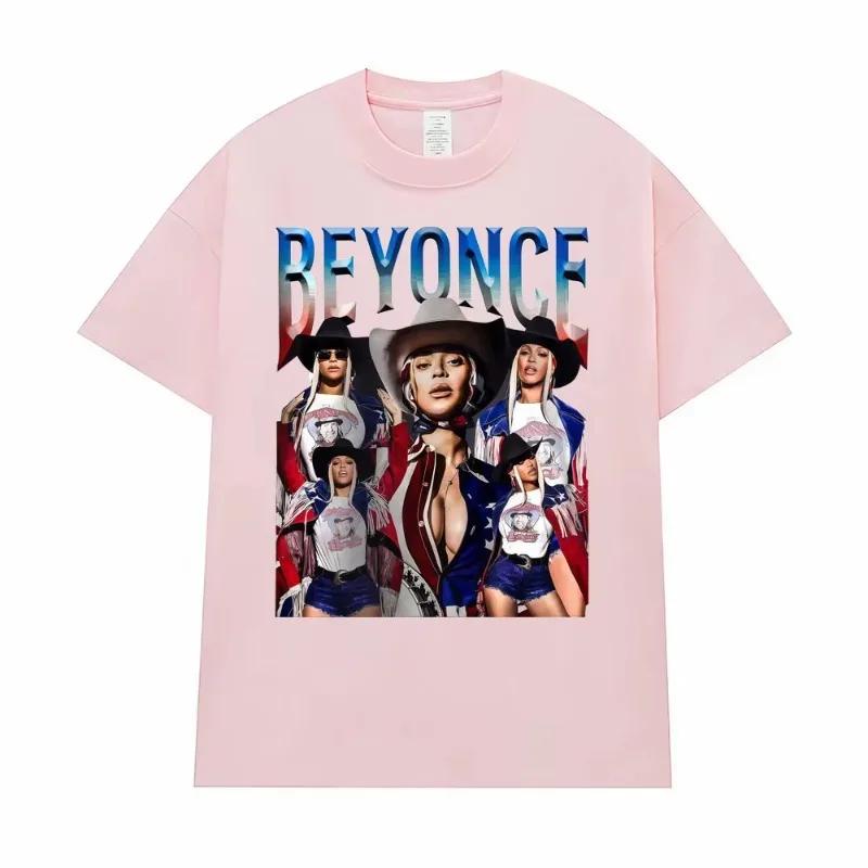 Cowboy Carter Beyonce Vintage Graphic T Shirt Women Fashion Hip Hop Streetwear T-shirts Casual T-shirt