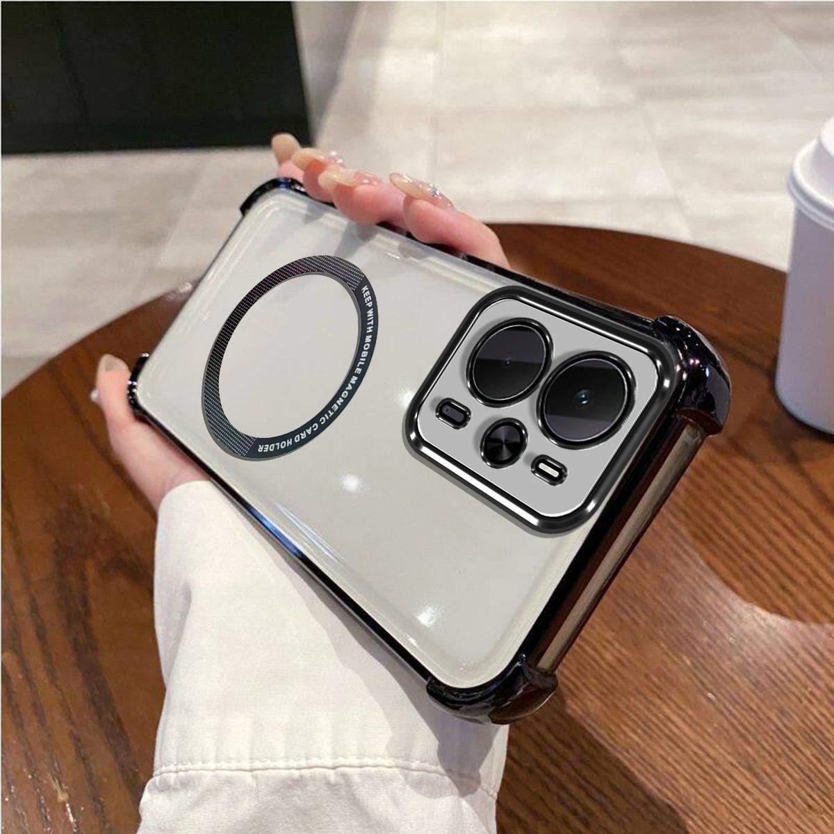 Case for realme 14T 5G Clear Magnetic Casing Electroplated Lens Frame Phone Cover realme 14T 5G