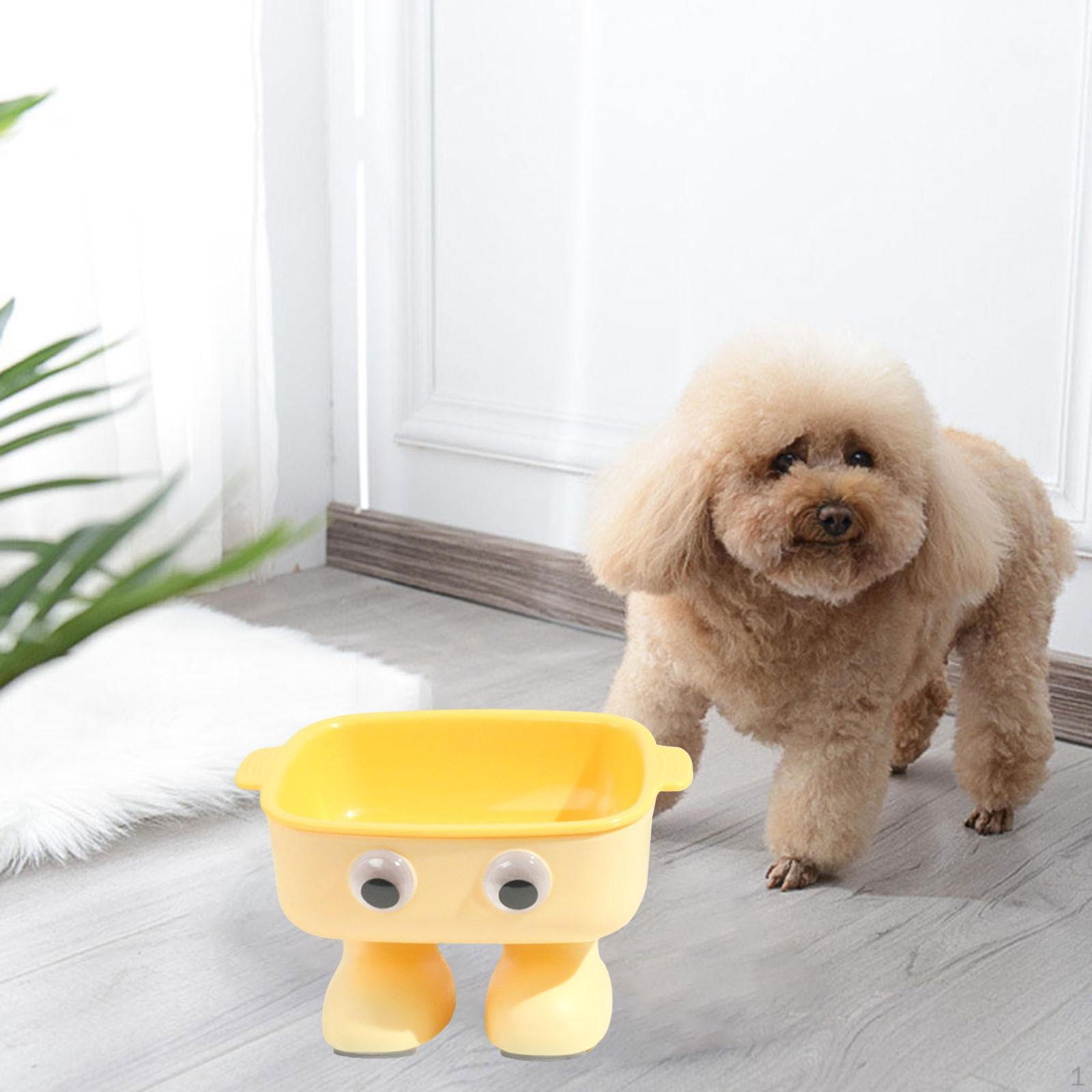 Elevated Cat Bowl ,Cartoon Robot Shape Kitty Bowl,Non Slip,Cat Dish, Tilted Water for Cats