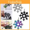 Stainless Steel 18 In 1 Snowflake Multi Tool With Compact Design And Key Chain Included