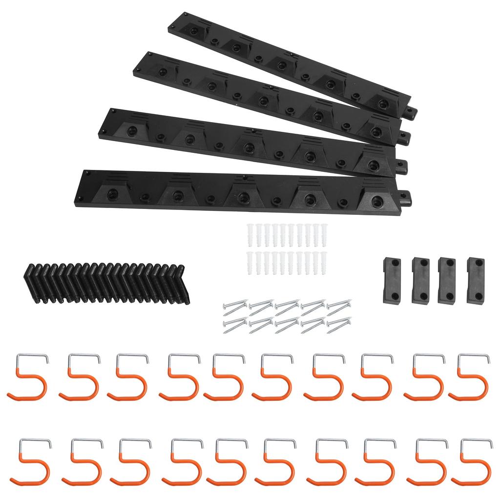 64in Garage Storage System WallMounted Garage Organizer Garden Tool Organizer Hanger for Home