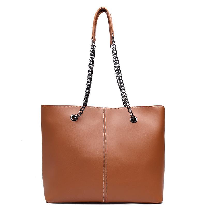 Bag Large-capacity Tote Bag 2025 Autumn New Thick Chain Handbag Simple Commuter Women's Bag