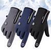 Unisex Windproof Touchscreen Winter Gloves - Full Finger & Cold-Resistant with Zipper