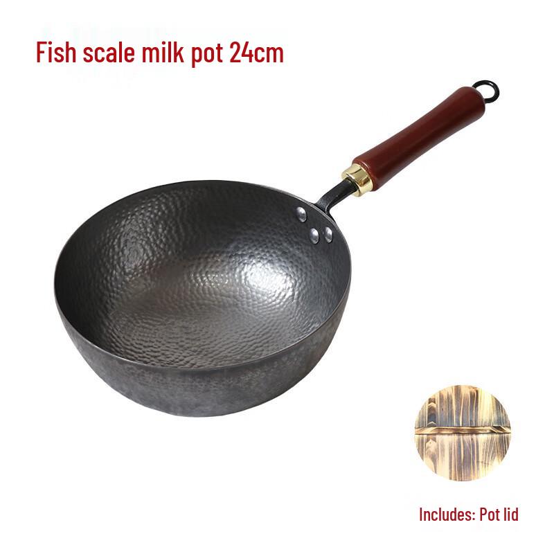 Traditional Hand-Forged Iron Milk Pot
