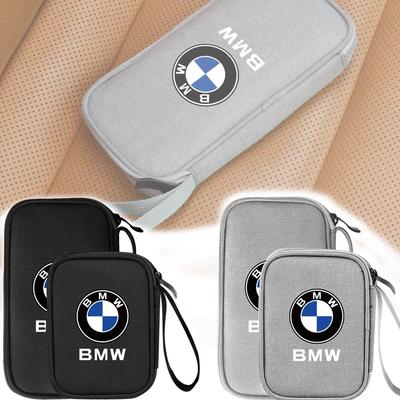 BAGM1 Car Sticker 1pc Car Keychain Phone Earphone USB Cable Portable Mini Storage Bag For M Performance E46 E90 E60 F30 E39 Auto A