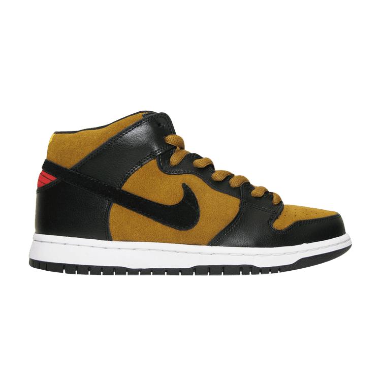 

Nike Dunk Mid Pro Sb Unisex Sneakers Tan Golden-Hops Black-Varsity-Red 314383-706