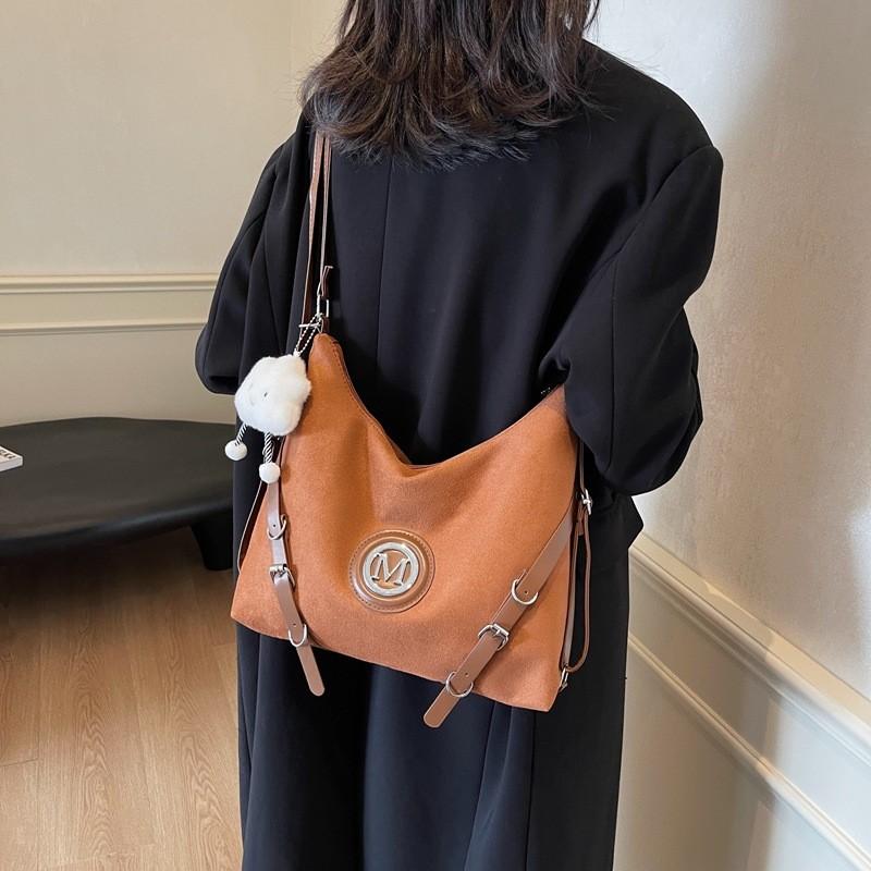 Fashionable Casual Commuter Tote Bag For Women Durable Suede Texture Backpack