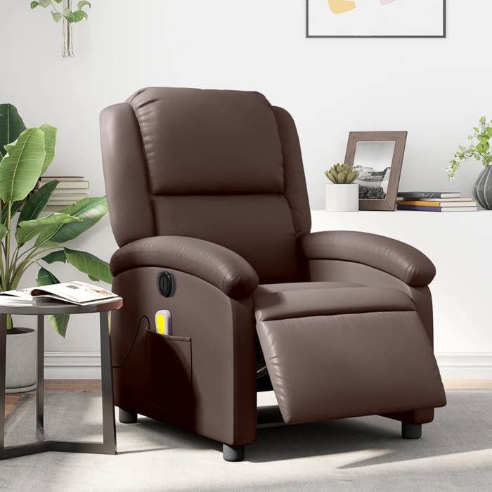 VidaXL Electric Reclining Massage Armchair, Relaxation Chair with Adjustable Backrest and Footrest, Seat of 3204221