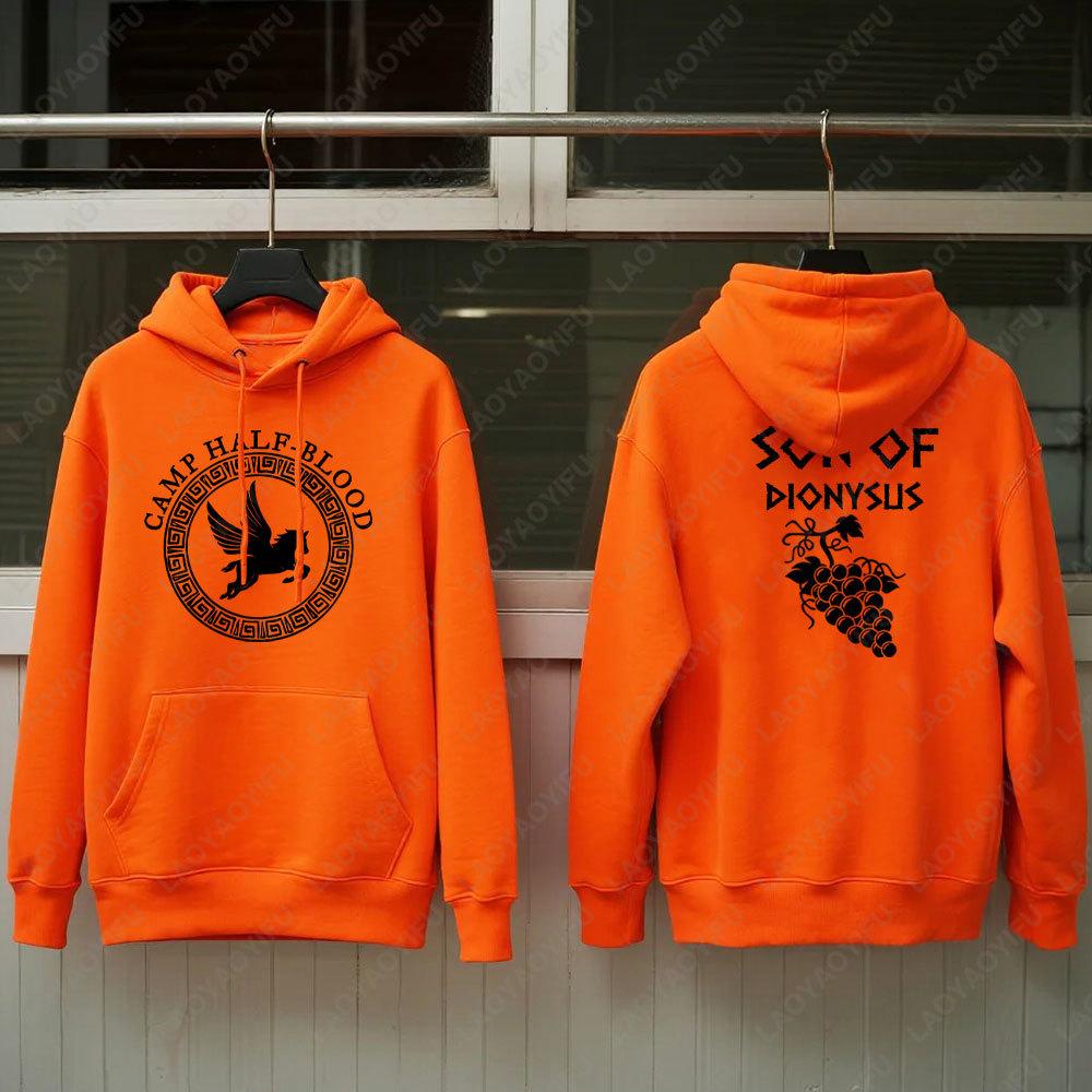 Camp Half Blood Hoodie Herbst Winter Essential Half Camp Spiel Männer Frauen Orange Pullover Poseidon von Sohn Halloween Sweatshirt Tops