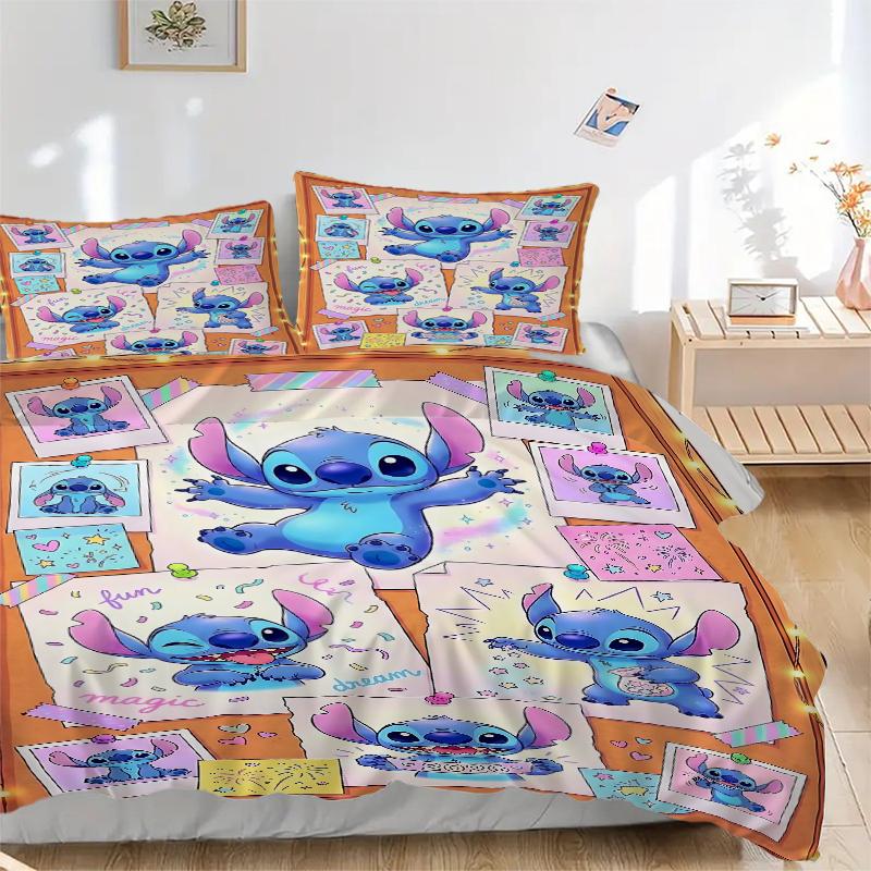 3Pcs Stitch'S Colorful Adventures Bedding Sets For All Sizes New 3D Printed Bed Cover Comforter Duvet Cover Pillowcase Bedroom Decoration